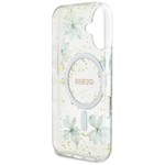 Gissa HC MagSafe-hölje med blommor och glitter i harts för iPhone 16, Turkos