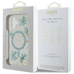 Gissa HC MagSafe-hölje med blommor och glitter i harts för iPhone 16, Turkos