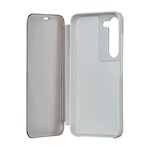 Fällbar spegelvyfodral för Samsung Galaxy A14 4G / A14 5G i silver