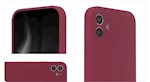 Mjuk Touch Mag-fodral för iPhone 15 Pro 6,1″ i vinröd