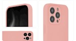 Mjuk Touch Mag-fodral för iPhone 15 Pro Max 6,7" i pastellrosa