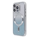 SparkleFlex Mag-fodral för iPhone 15 Plus 6,7-tums silver gradient