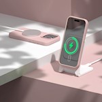 Etteri Silicone Mag-fodral för iPhone 12 / 12 Pro 6,1″ ljusrosa