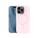 Silicone Thin Mag case for iPhone 16 Plus 6,7″ light pink