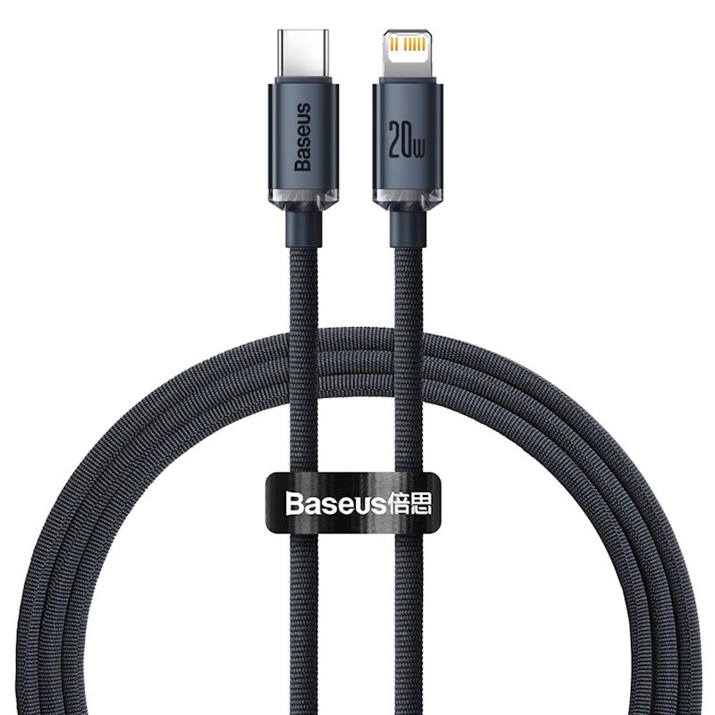 Baseus cable Crystal Shine USB-C - Lightning 1,2 m 20W black