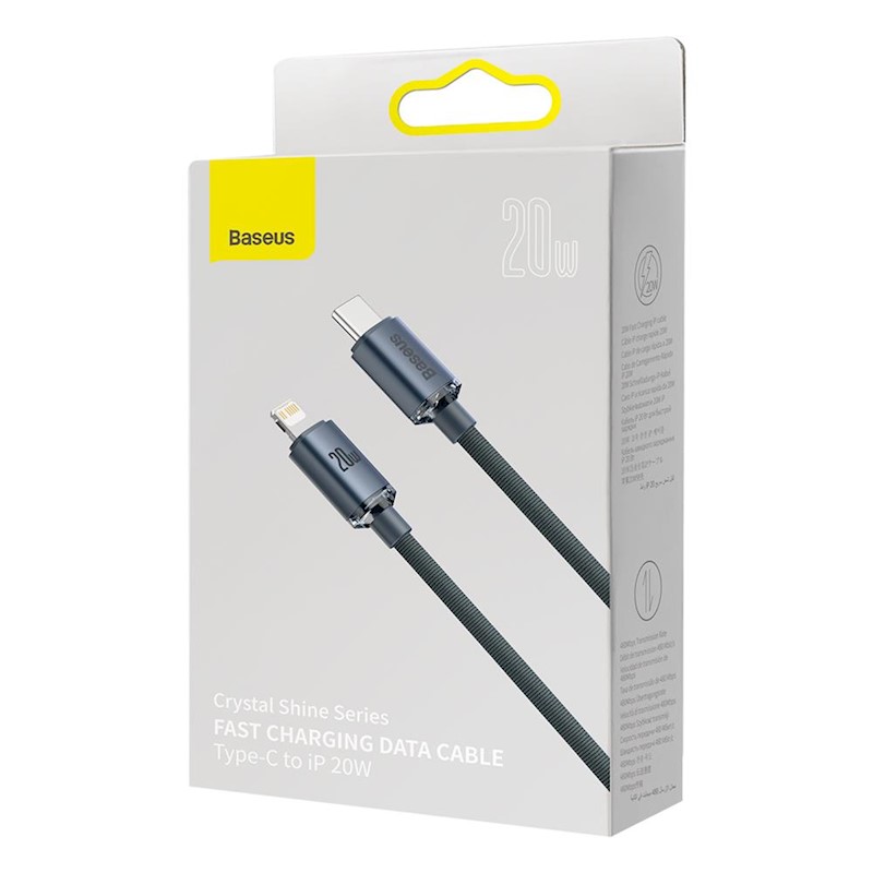 Baseus cable Crystal Shine USB-C - Lightning 1,2 m 20W black