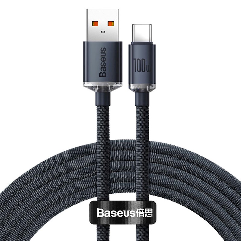 Baseus cable Crystal Shine USB - USB-C 2,0 m 100W black