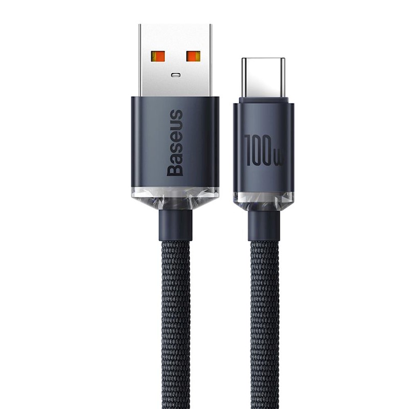 Baseus cable Crystal Shine USB - USB-C 2,0 m 100W black
