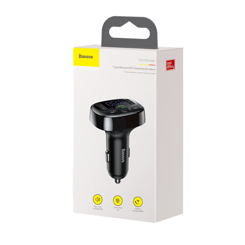 Baseus transmiter FM T Shaped S-09A Bluetooth MP3 black