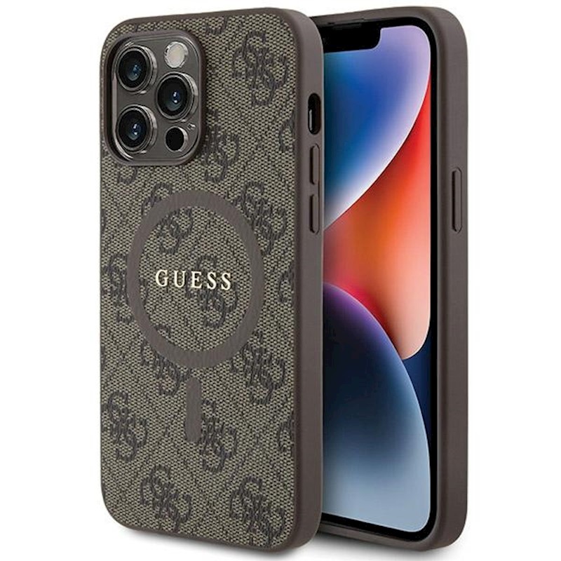 Guess GUBKP13X4GMGBR Custodia A Libro Per IPhone 13 Pro Max: Con Logo 4G, Colore Marrone - 2