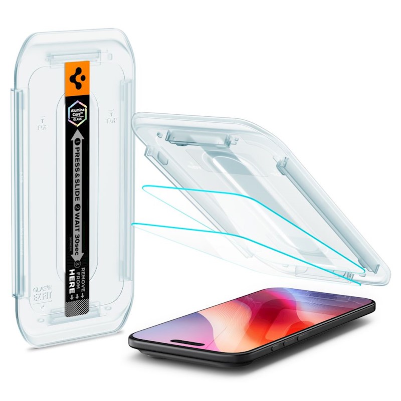 Spigen tempered glass Glas.Tr ”Ez Fit” 2-Pack for iPhone 17 Air Clear