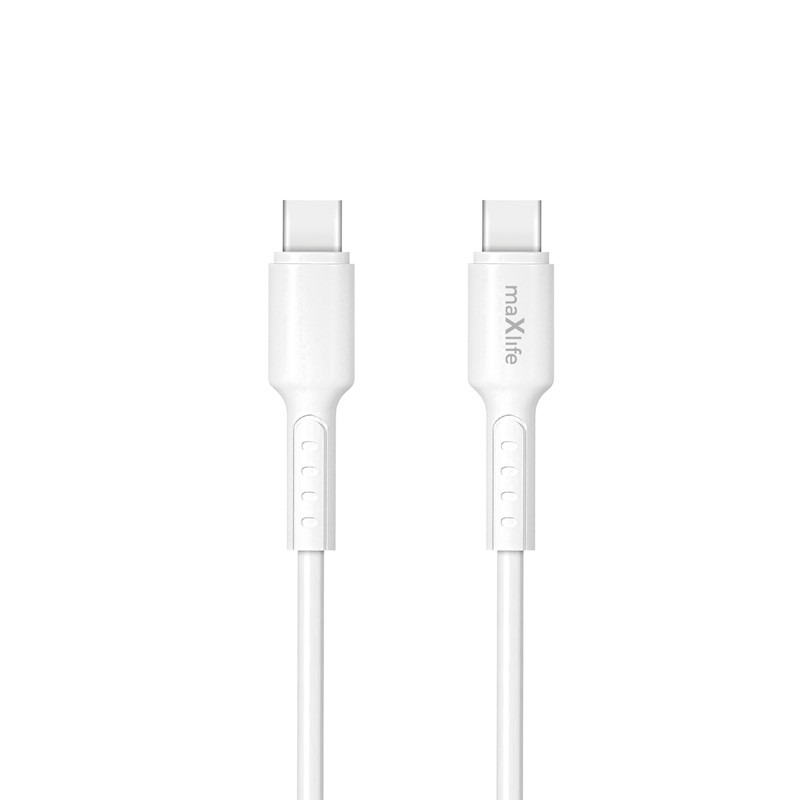Maxlife MXUC-13 cable USB-C – USB-C 1,0 m 60W white