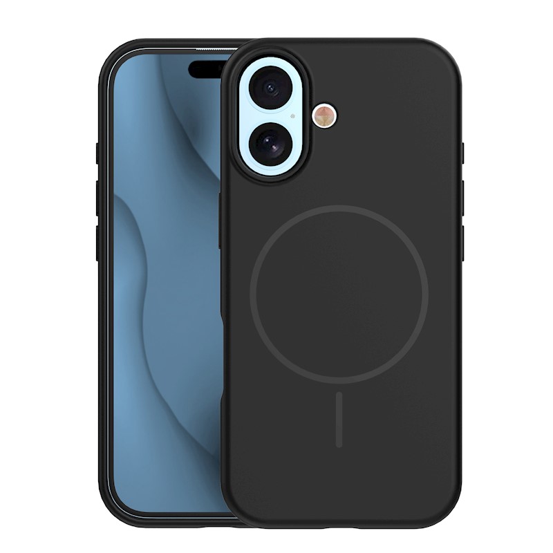 Silicone Thin Mag case for iPhone 17 6,3″ black