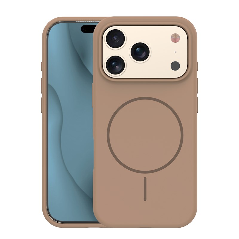 Silicone Thin Mag case for iPhone 17 Pro 6,3″ brown