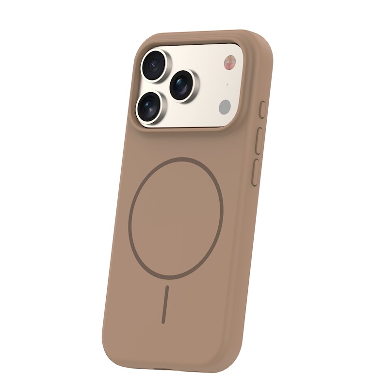 Silicone Thin Mag case for iPhone 17 Pro 6,3″ brown