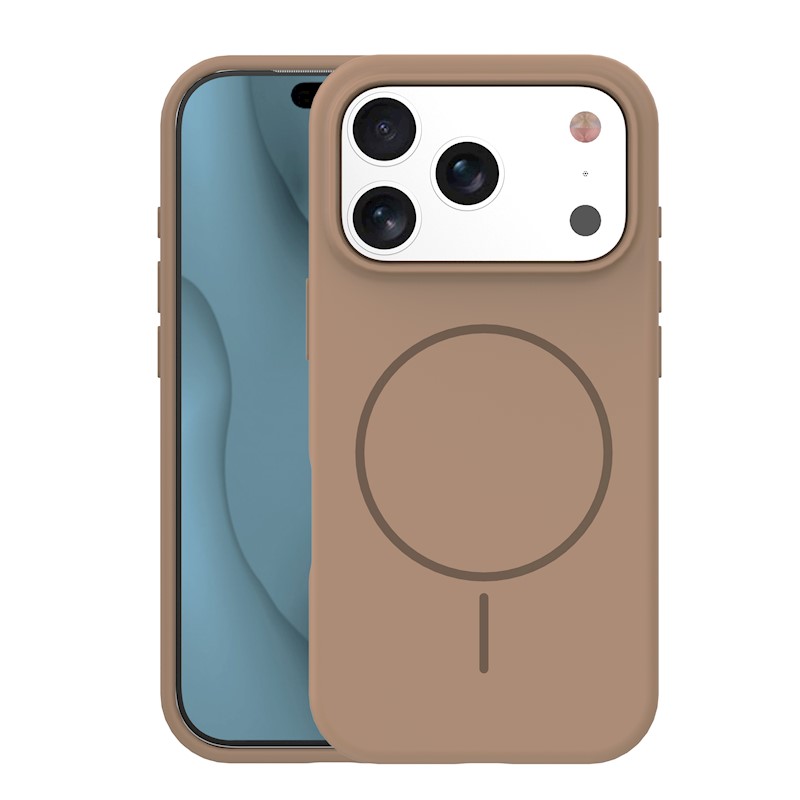 Silicone Thin Mag case for iPhone 17 Pro Max 6,9″ brown