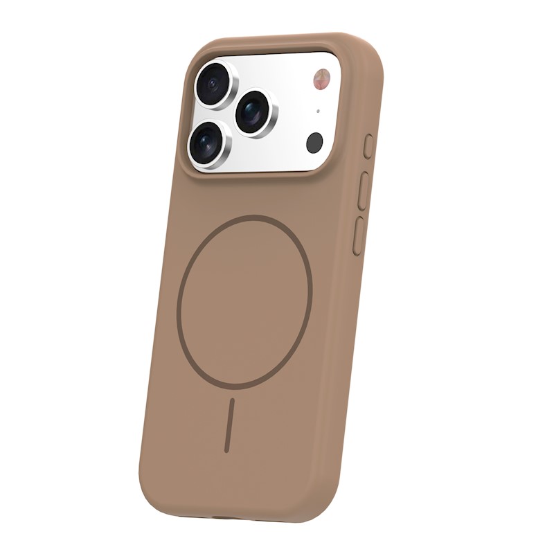 Silicone Thin Mag case for iPhone 17 Pro Max 6,9″ brown