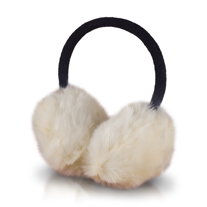 Fluffy headphones ecru - www.TelForceOne.pl