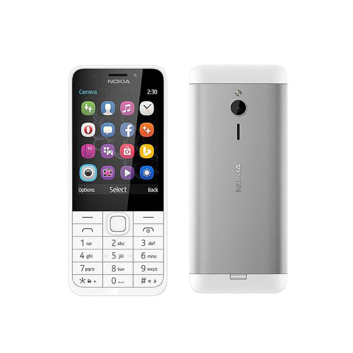 Telefon Nokia 230 DS biało srebrny - www.TelForceOne.pl